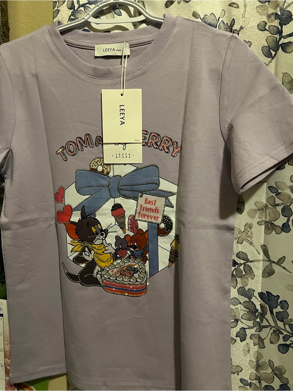 Tom & Jerry Rhinestone Graphic T-Shirt — NWT